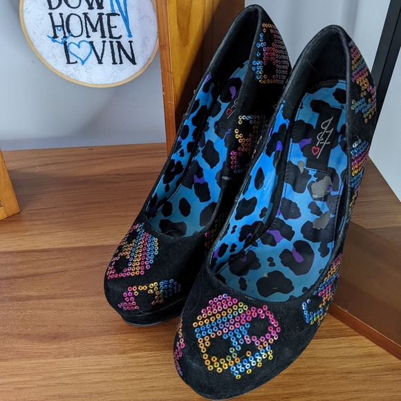 Iron Fist - Rainbow Skull Heels. Size 10 - Picture 3 of 7